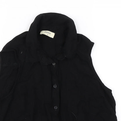 Papaya Womens Black   Basic Button-Up Size 8