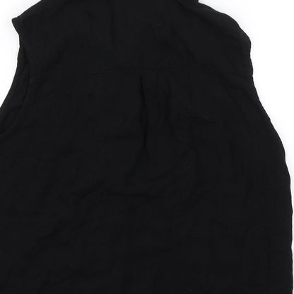 Papaya Womens Black   Basic Button-Up Size 8