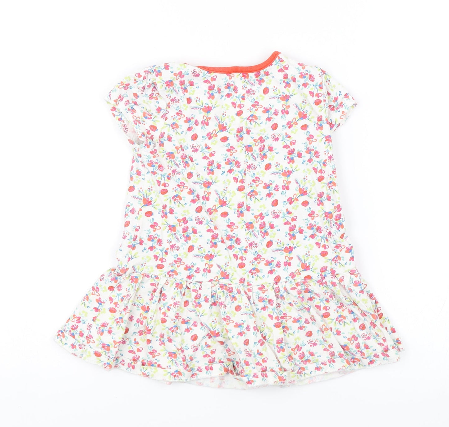 Mini Club Girls White Floral  Shift  Size 2-3 Years