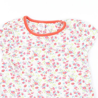 Mini Club Girls White Floral  Shift  Size 2-3 Years