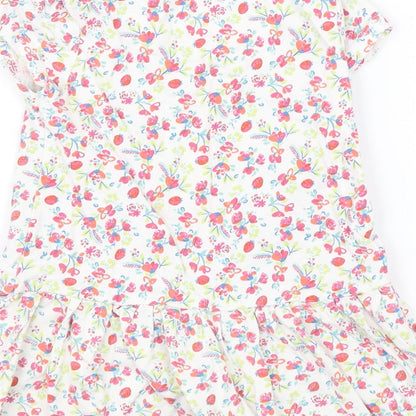 Mini Club Girls White Floral  Shift  Size 2-3 Years