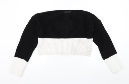 PRETTYLITTLETHING Womens Black   Pullover Jumper Size S