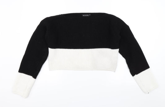 PRETTYLITTLETHING Womens Black   Pullover Jumper Size S