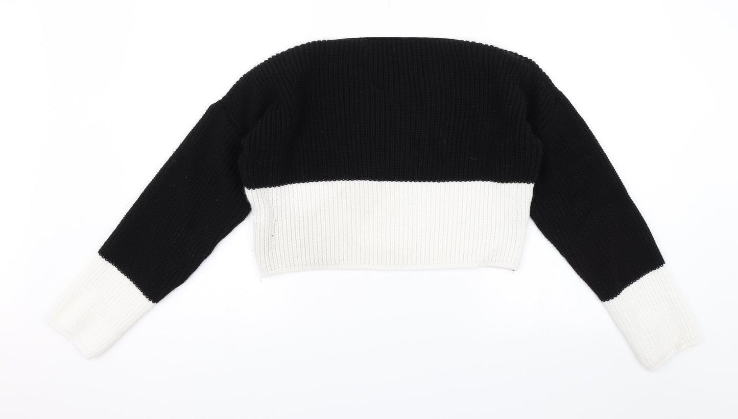 PRETTYLITTLETHING Womens Black   Pullover Jumper Size S
