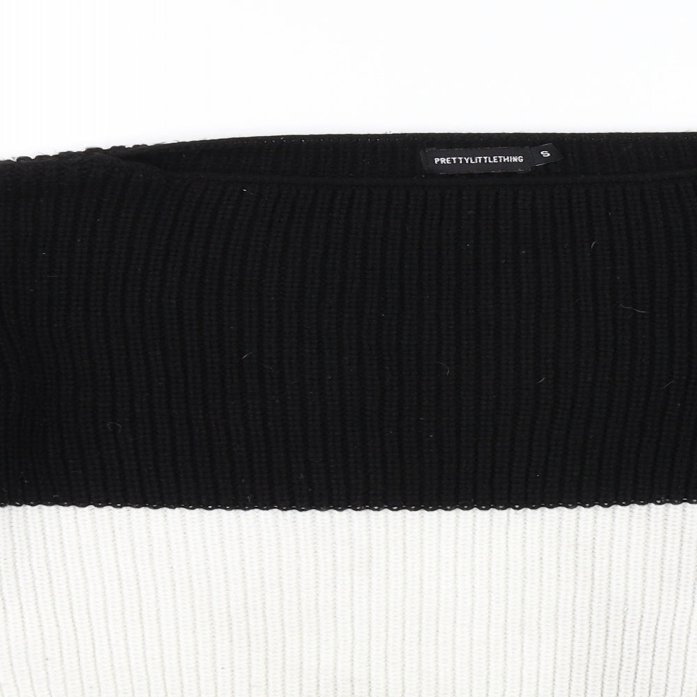 PRETTYLITTLETHING Womens Black   Pullover Jumper Size S