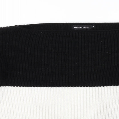 PRETTYLITTLETHING Womens Black   Pullover Jumper Size S