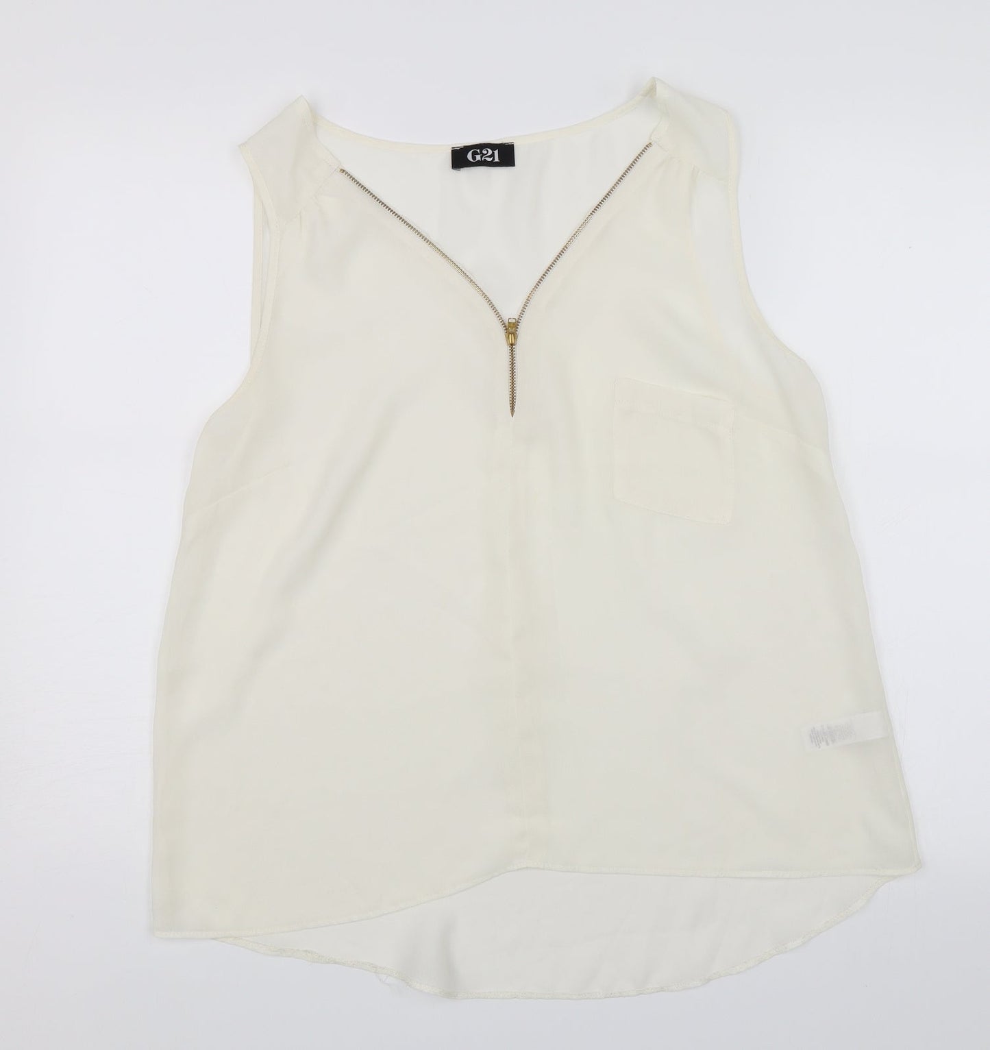 Womens UK Size 14 G21 White Basic Blouse