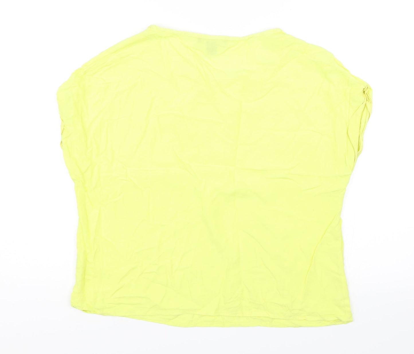 Atmosphere Womens Yellow  Rayon Basic T-Shirt Size 12
