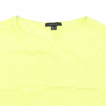 Atmosphere Womens Yellow  Rayon Basic T-Shirt Size 12