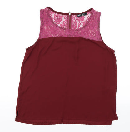 Womens UK Size 14 Select Red Basic Blouse