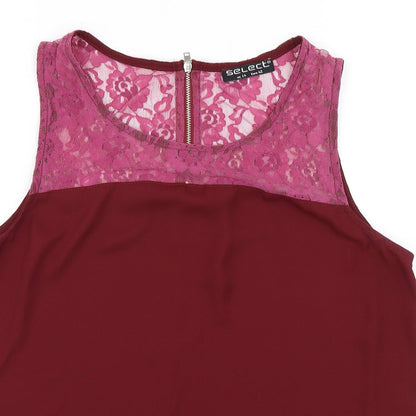 Womens UK Size 14 Select Red Basic Blouse