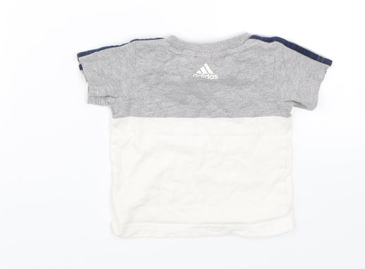 adidas Baby White   Basic T-Shirt Size 3-6 Months