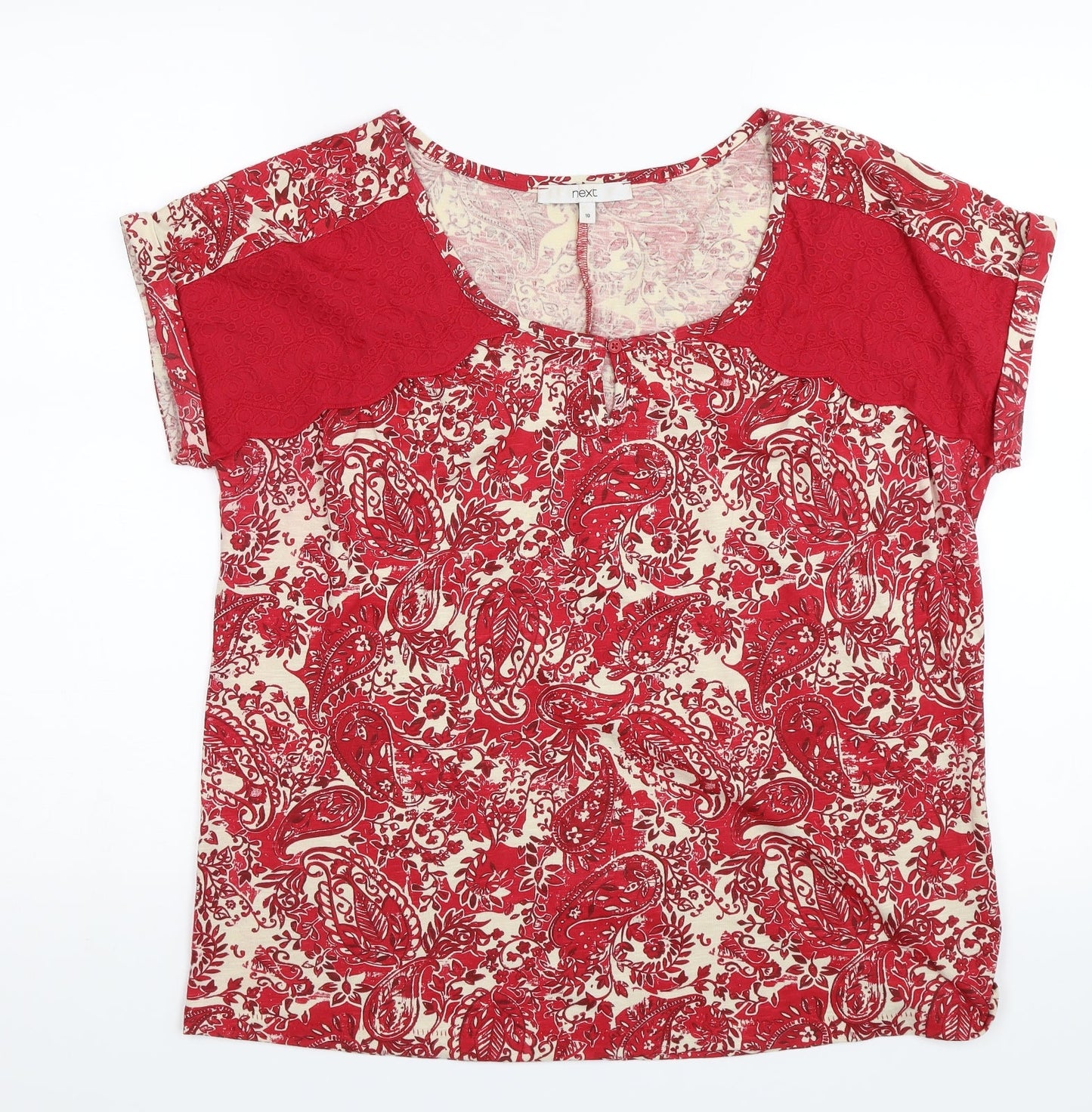 Womens UK Size 10 NEXT Red Basic Blouse