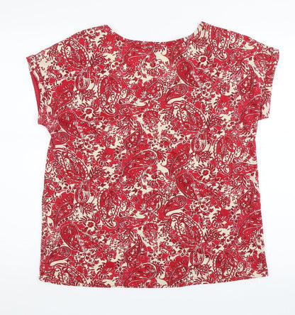 Womens UK Size 10 NEXT Red Basic Blouse