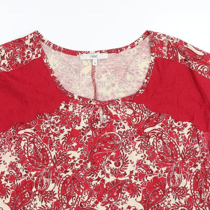 Womens UK Size 10 NEXT Red Basic Blouse