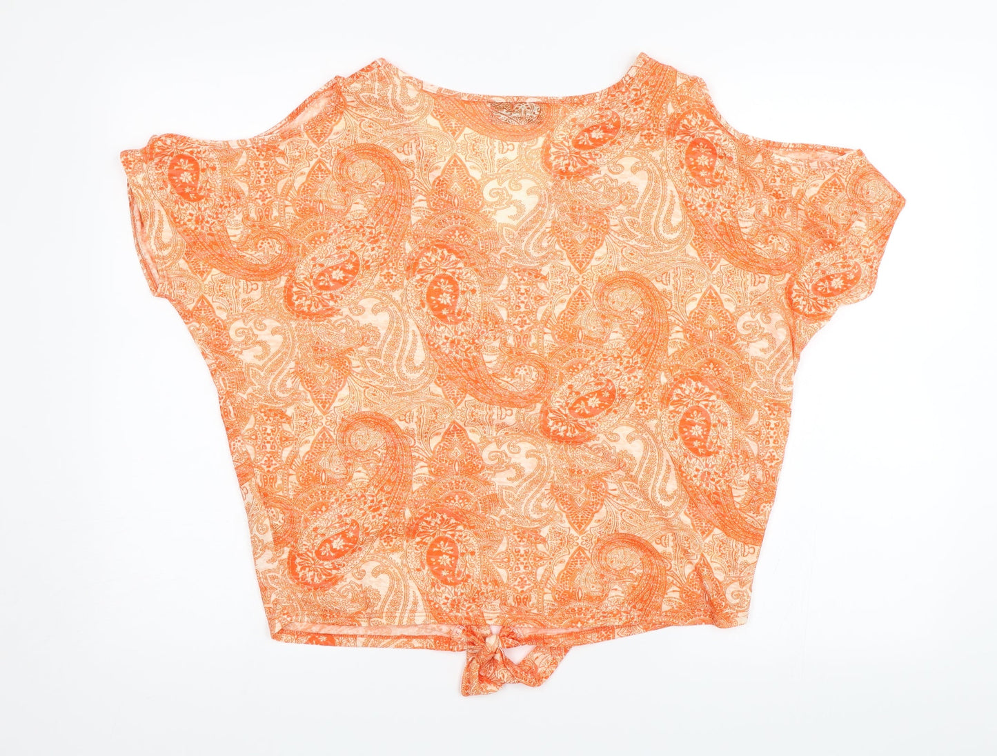 Womens UK Size S Wallis Orange Basic Blouse
