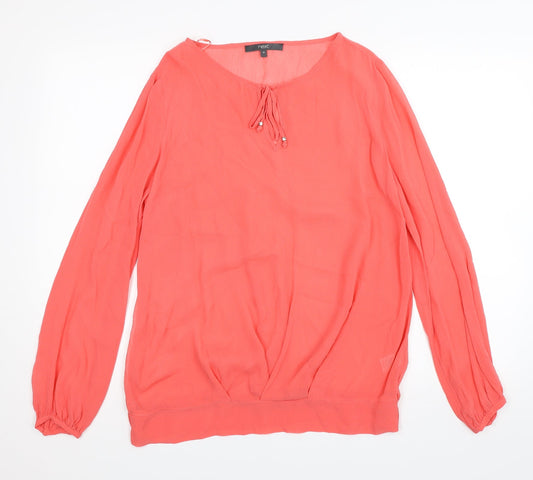 Womens UK Size 10 NEXT Orange Basic Blouse
