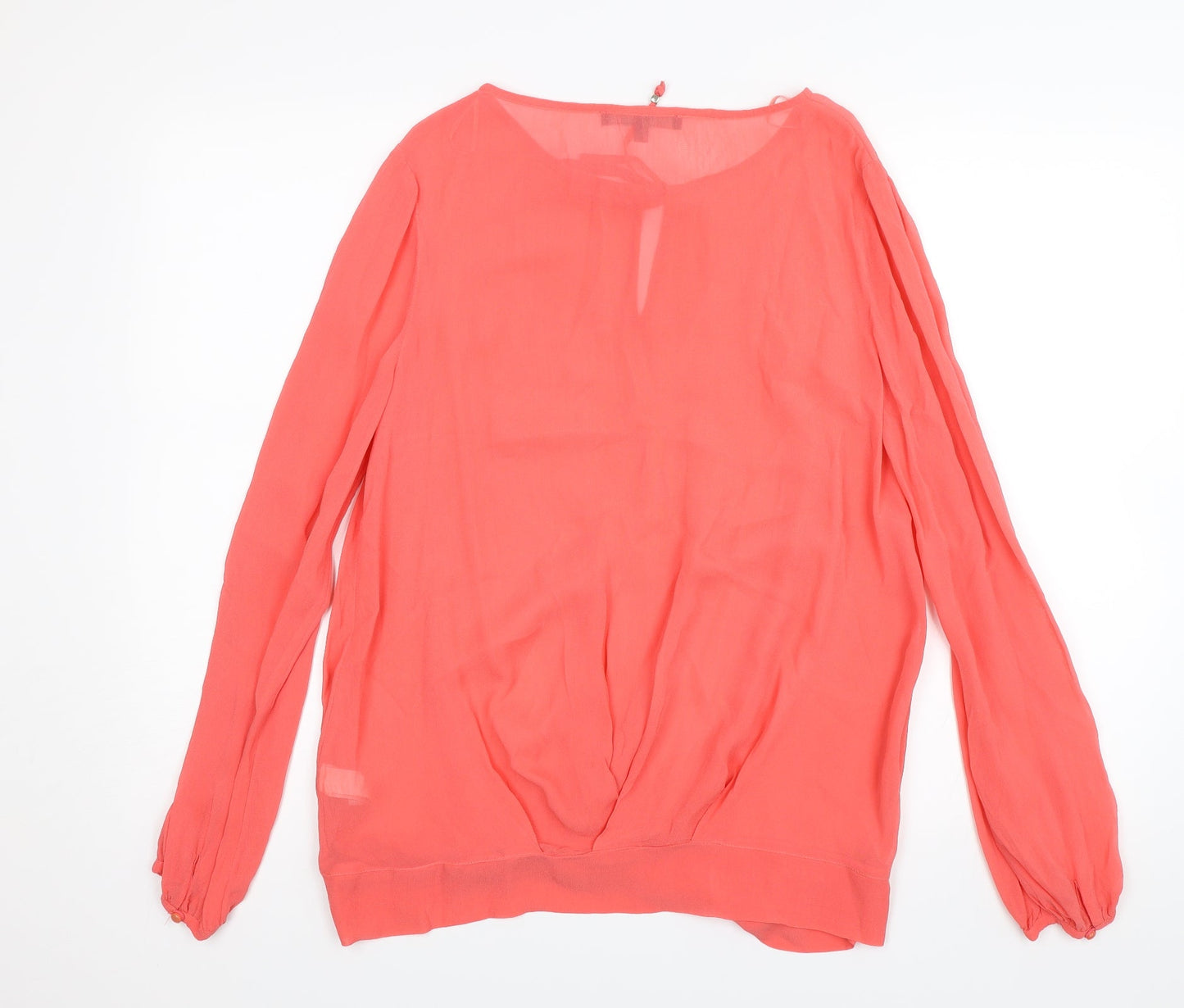 Womens UK Size 10 NEXT Orange Basic Blouse