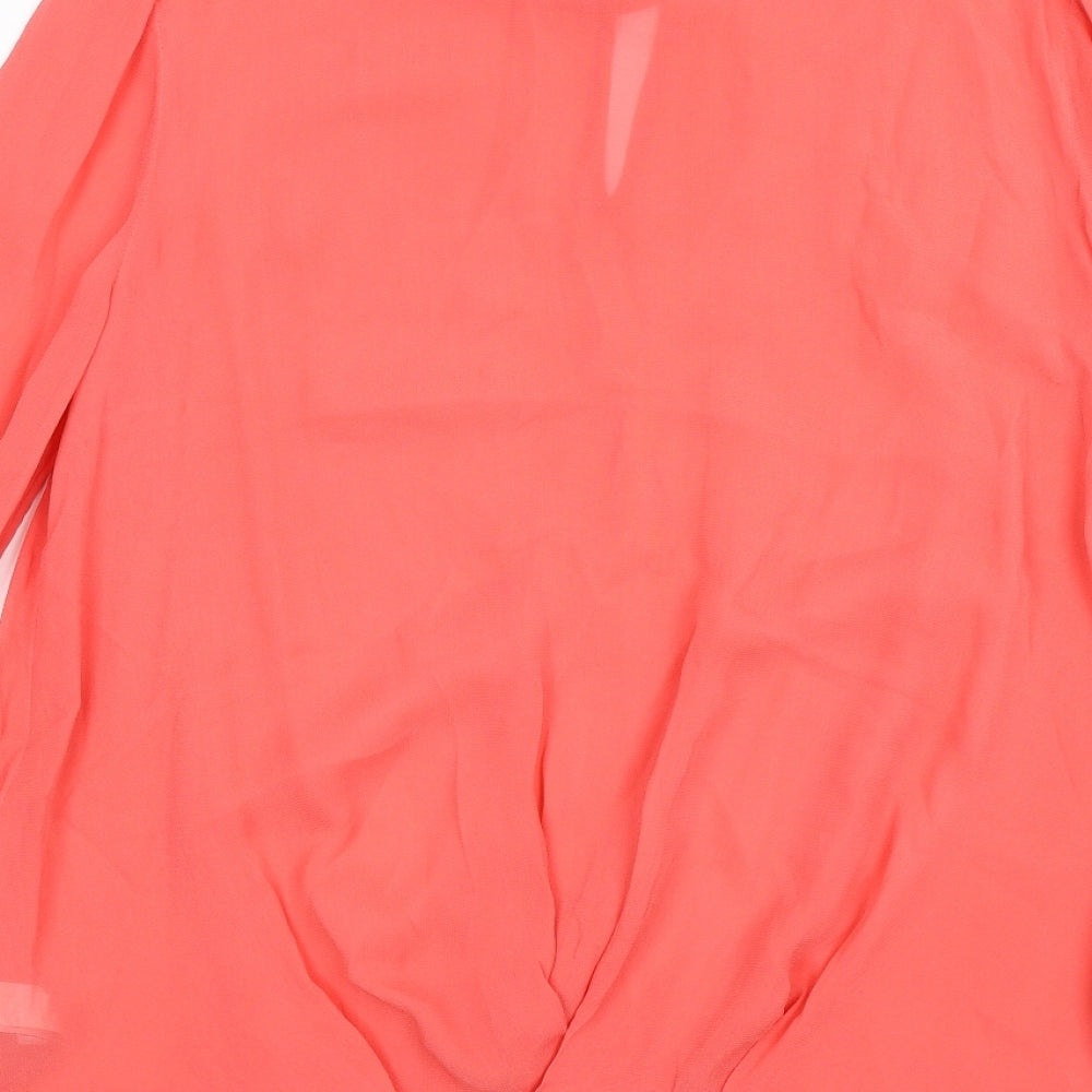Womens UK Size 10 NEXT Orange Basic Blouse