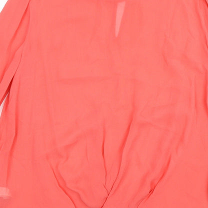 Womens UK Size 10 NEXT Orange Basic Blouse