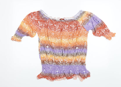 Womens UK Size 14 Buffalo Multicoloured Basic Blouse