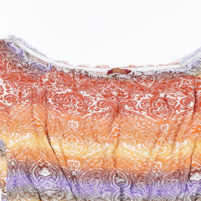 Womens UK Size 14 Buffalo Multicoloured Basic Blouse