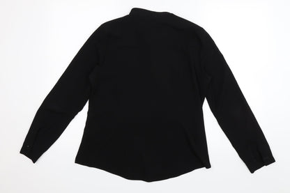 QED London Womens Black   Basic Button-Up Size 10