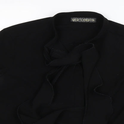 QED London Womens Black   Basic Button-Up Size 10
