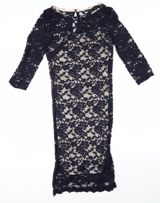 Atmosphere Womens Blue Floral  Shift  Size 8