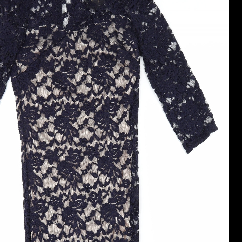 Atmosphere Womens Blue Floral  Shift  Size 8