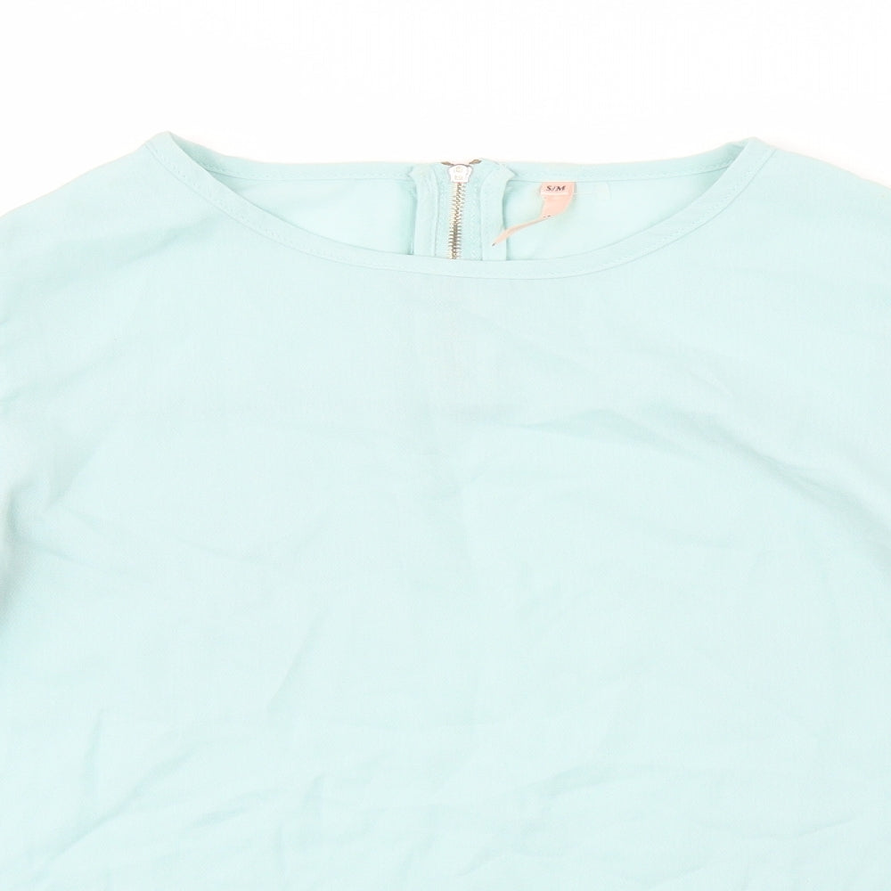 Womens UK Size M Sweewe Green Basic Blouse