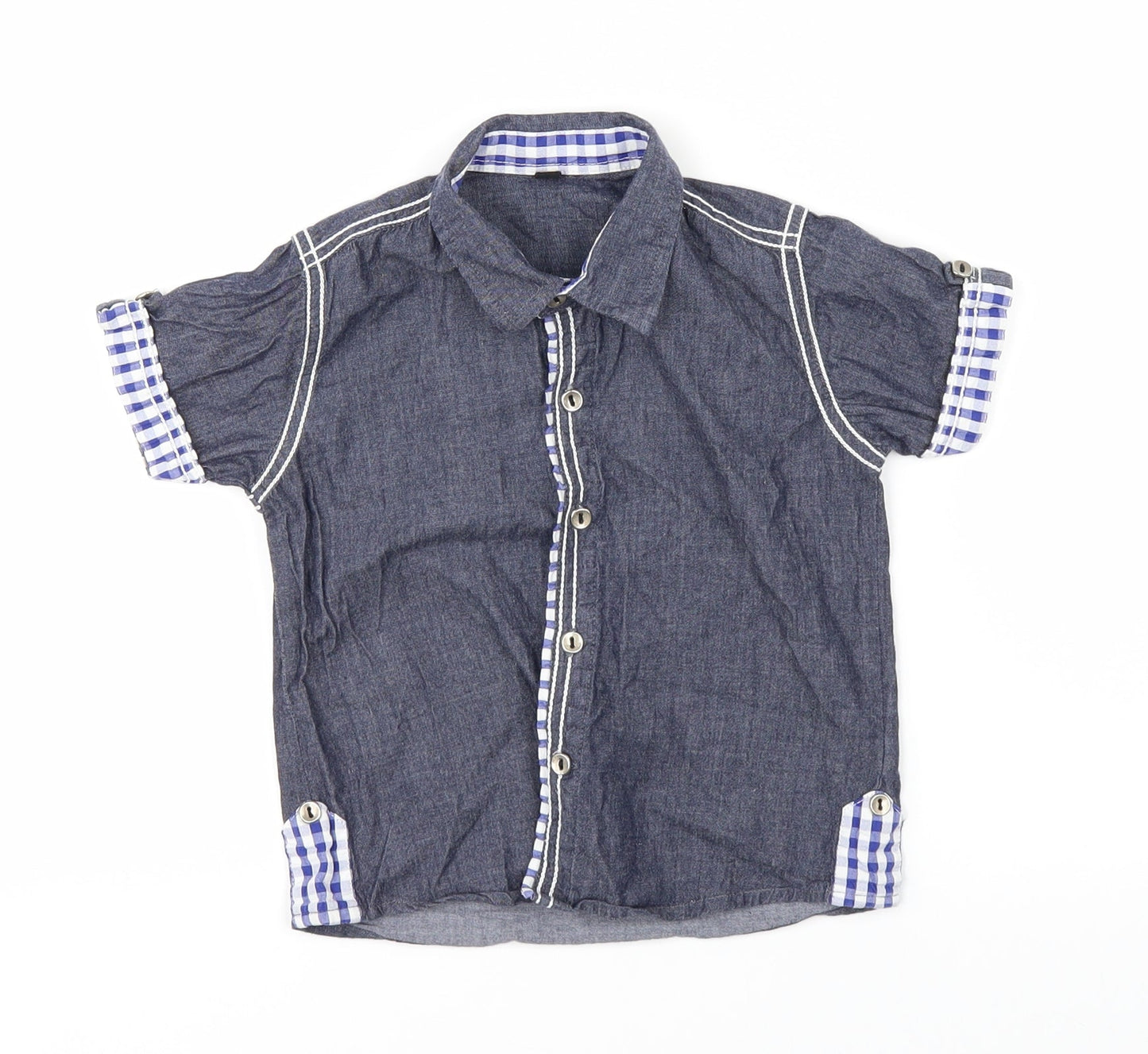 Aarong Boys Blue   Basic Button-Up Size 2-3 Years