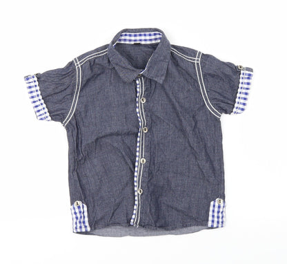 Aarong Boys Blue   Basic Button-Up Size 2-3 Years