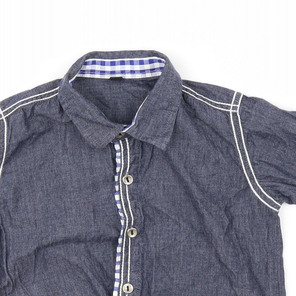 Aarong Boys Blue   Basic Button-Up Size 2-3 Years