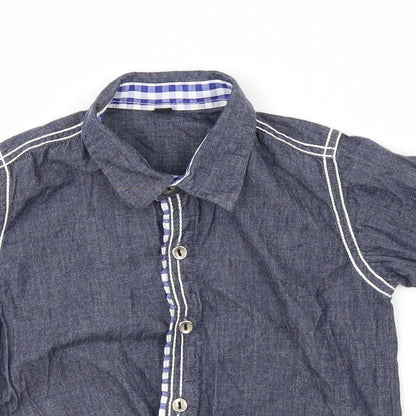 Aarong Boys Blue   Basic Button-Up Size 2-3 Years