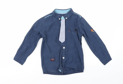 ZY&UP Boys Blue   Basic Dress Shirt Size 2-3 Years