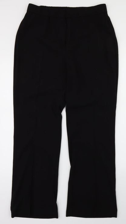 Womens UK Size 14 Label Be Regular Fit  Black Trousers