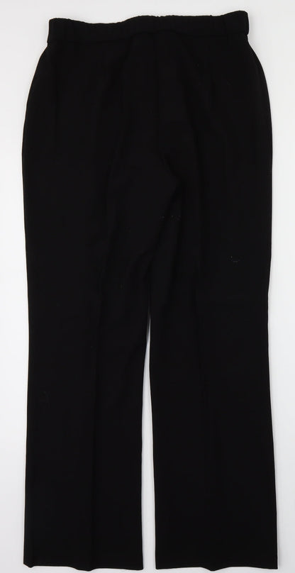 Womens UK Size 14 Label Be Regular Fit  Black Trousers