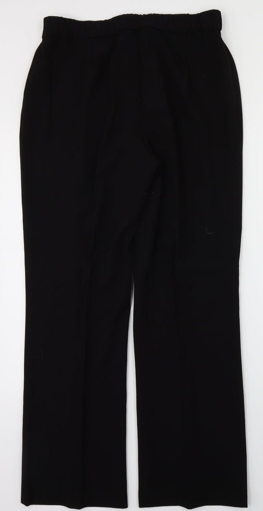 Womens UK Size 14 Label Be Regular Fit  Black Trousers