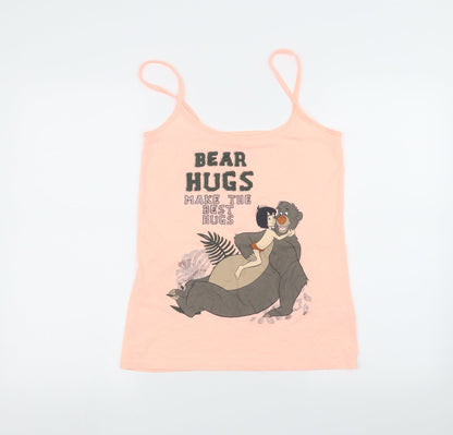 Womens UK Size S Disney Pink Basic Tank