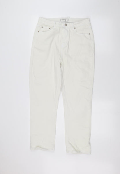 In the Style Womens White   Straight Jeans Size 12 L26 in