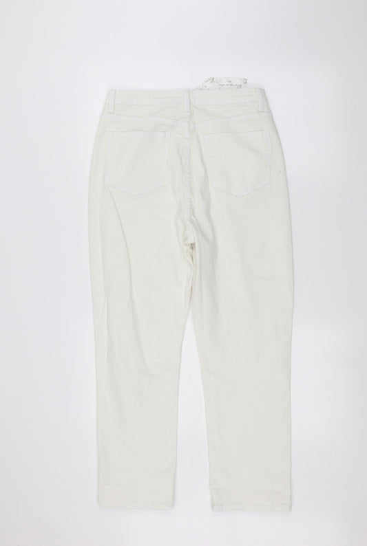 In the Style Womens White   Straight Jeans Size 12 L26 in