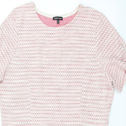 Warehouse Womens White   Pullover Jumper Size 16
