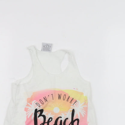 planet zoo Girls White   Basic Tank Size 4 Years
