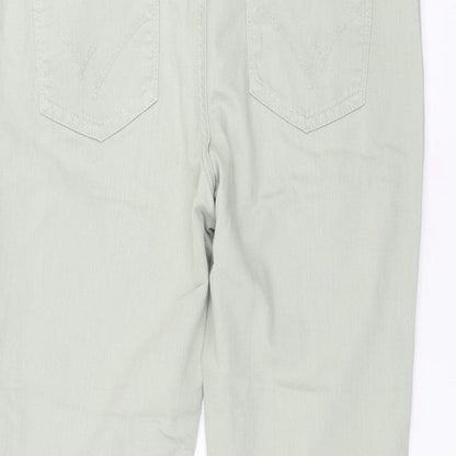 Womens UK Size 16 Preworn Regular Fit Straight Green Jeans
