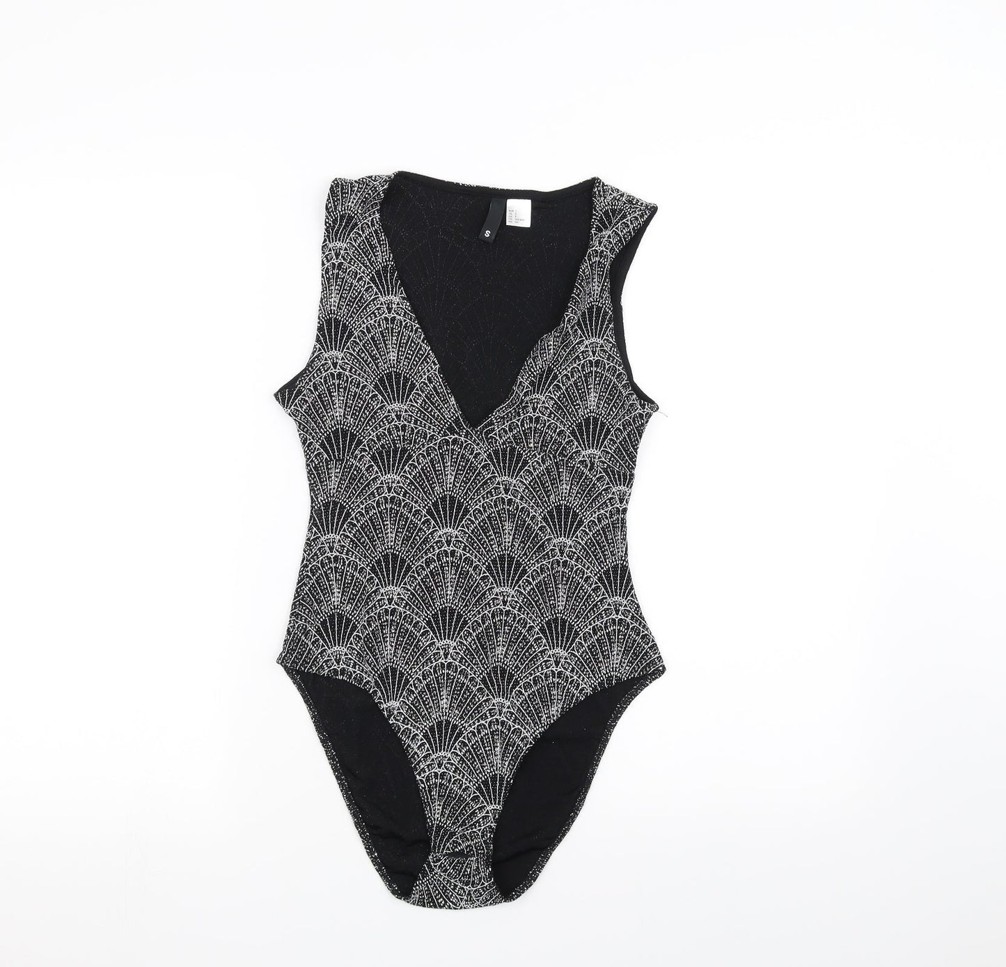 H&M Womens Black   Bodysuit One-Piece Size S