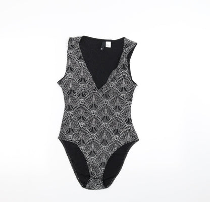 H&M Womens Black   Bodysuit One-Piece Size S