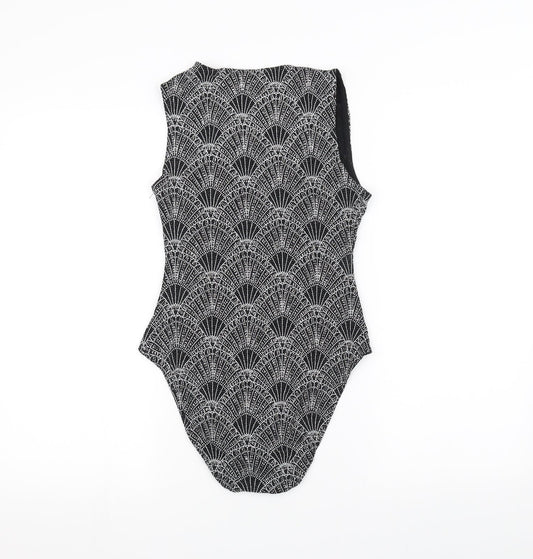 H&M Womens Black   Bodysuit One-Piece Size S
