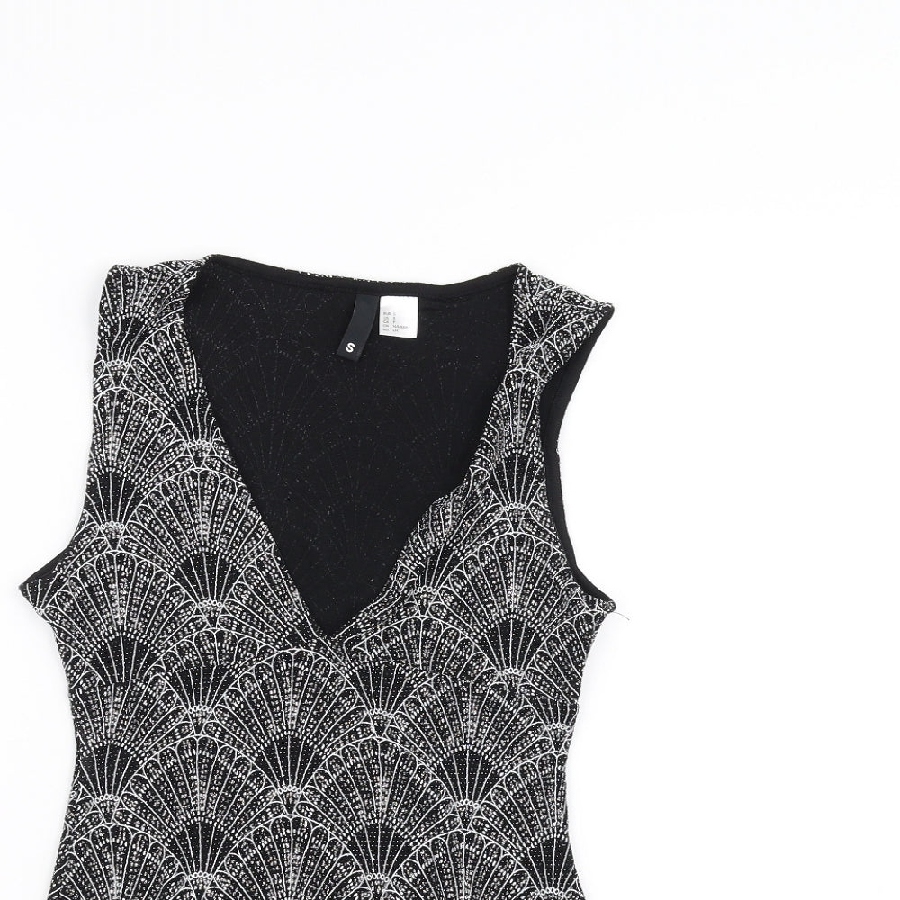 H&M Womens Black   Bodysuit One-Piece Size S