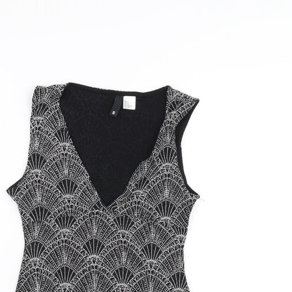 H&M Womens Black   Bodysuit One-Piece Size S